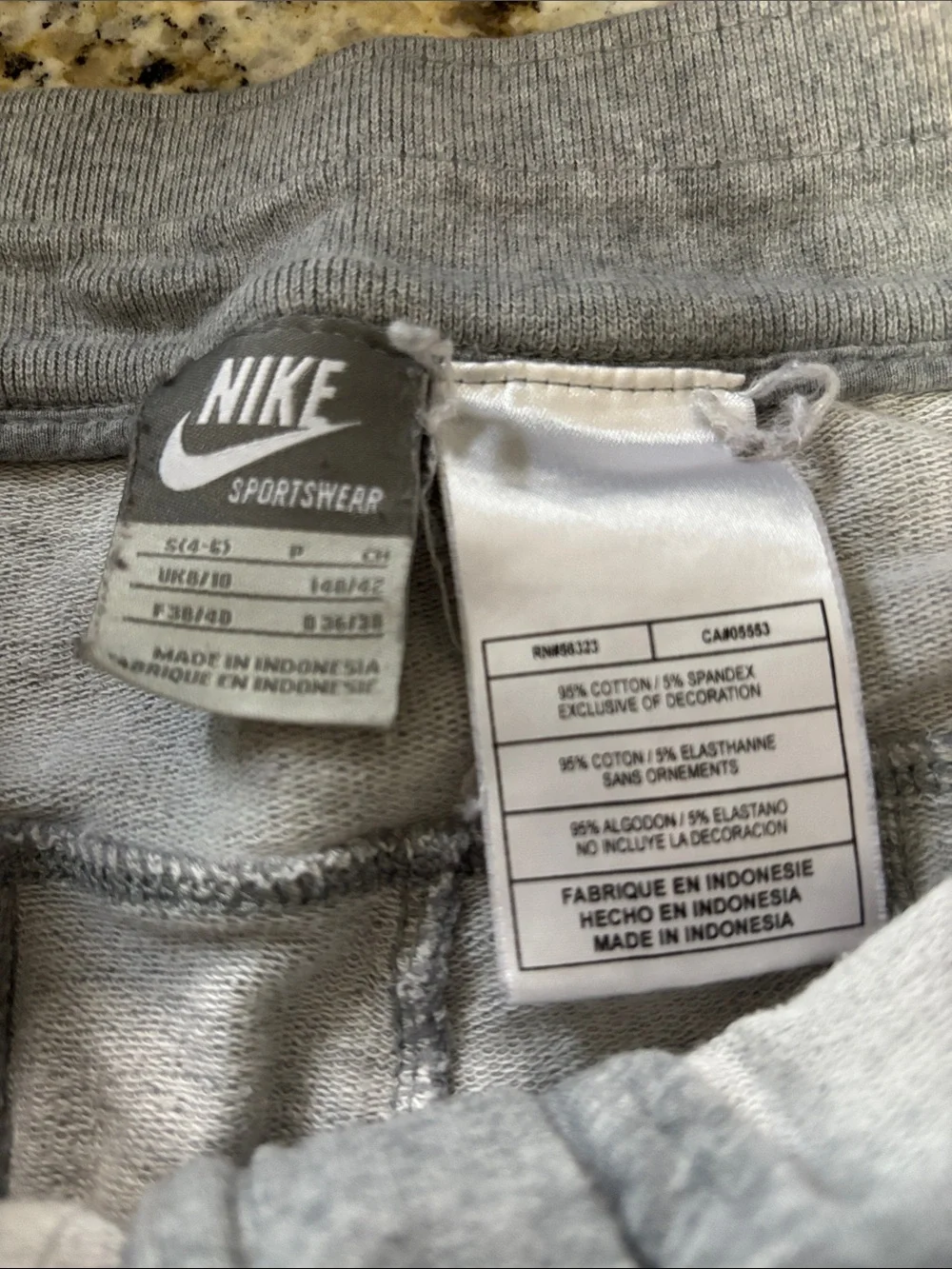 Nike Light Gray Sweatpants with White Logo